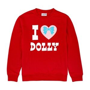 Women’s Red I ♥️ Dolly Parton Christmas Holiday Sweater